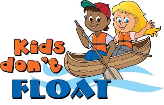 Two children in life jackets in a canoe